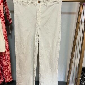 Marine Layer Cream Straight-Leg Pants